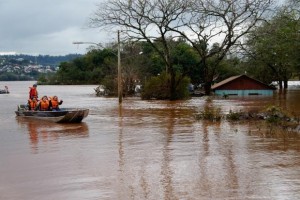 Barra do Guarita é um dos municípios gaúchos atingidos pela chuvaDivulgação/Defesa Civil.